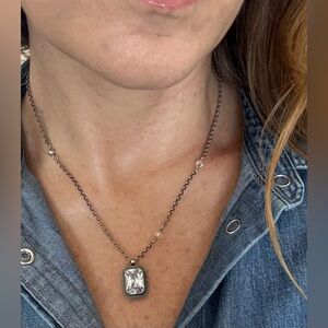 Silpada .925 Stirling Silver Necklace with CZ Pendant